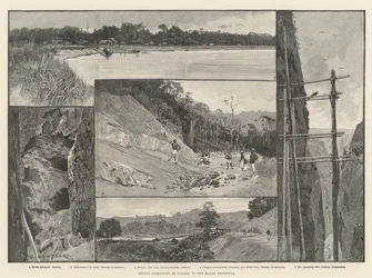 Mining Operations at Pahang, in the Malay Peninsula